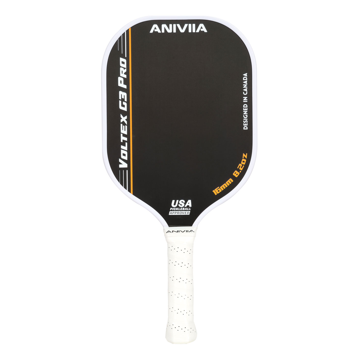 ANIVIIA 匹克球拍 V3-Voltex Gen 3 Pro 8.2oz(附拍套)  V3-P0009 - 黑白橘