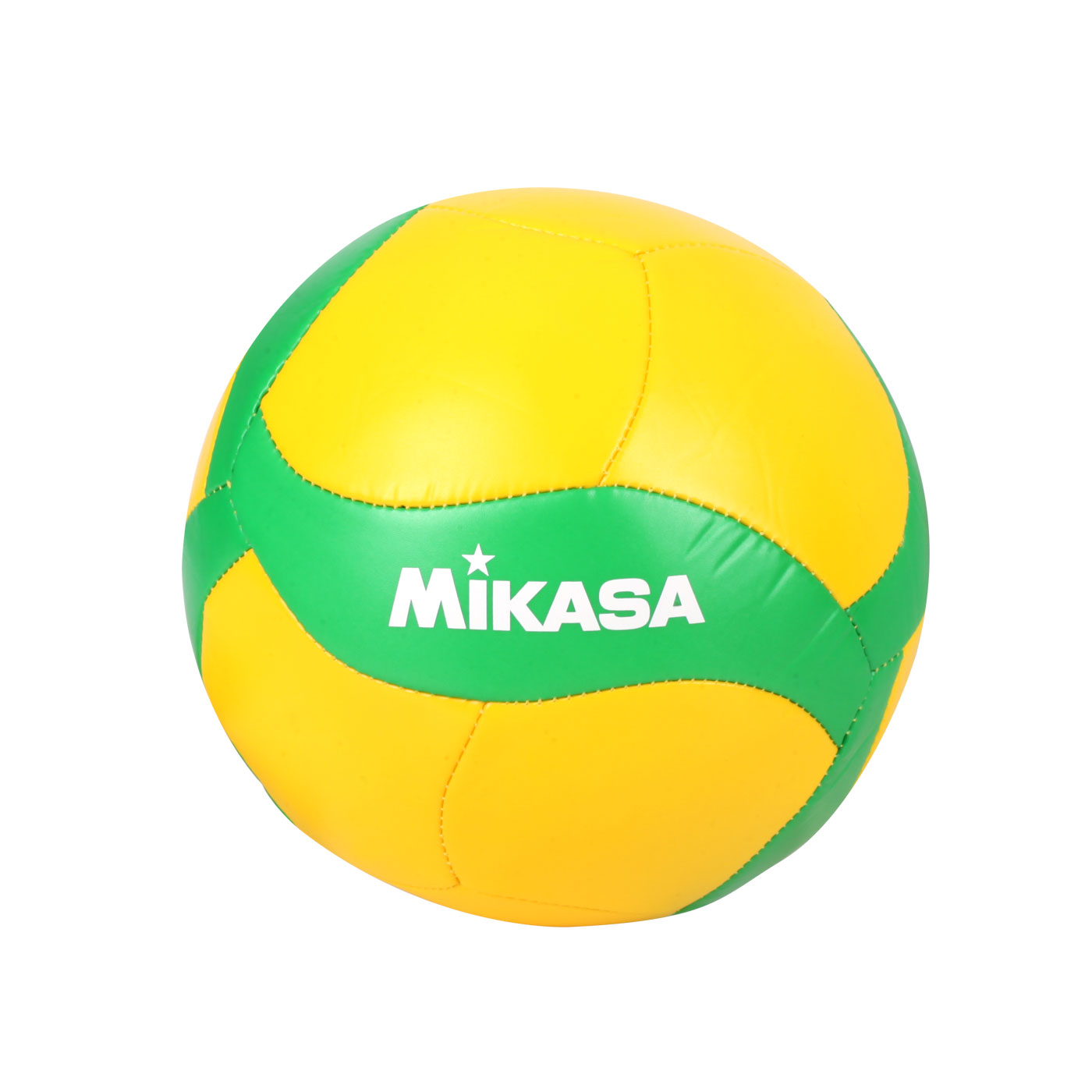 MIKASA 螺旋形合成皮排球 歐盟盃款#5 V350W-CEV - 黃綠