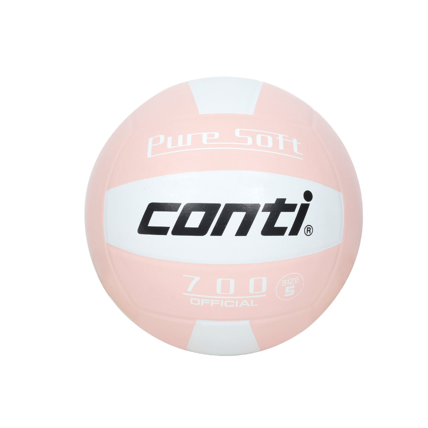 詠冠conti 5號超軟橡膠排球-雙色系列 CONTI V700-5-WLPK - 淺粉白