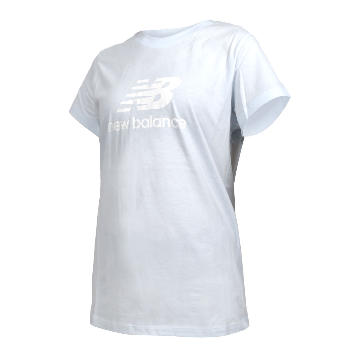 NEW BALANCE 女款短袖T恤  WT31546IB - 水藍白