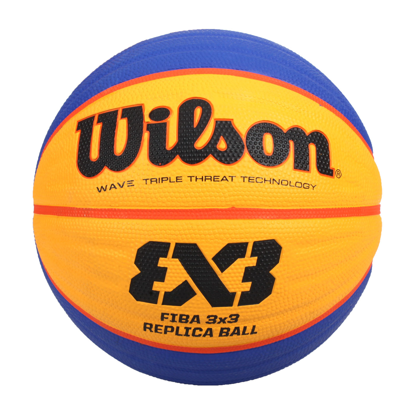 WILSON FIBA 3x3國際賽指定用球橡膠籃球 WTB1033XB - 黃藍黑