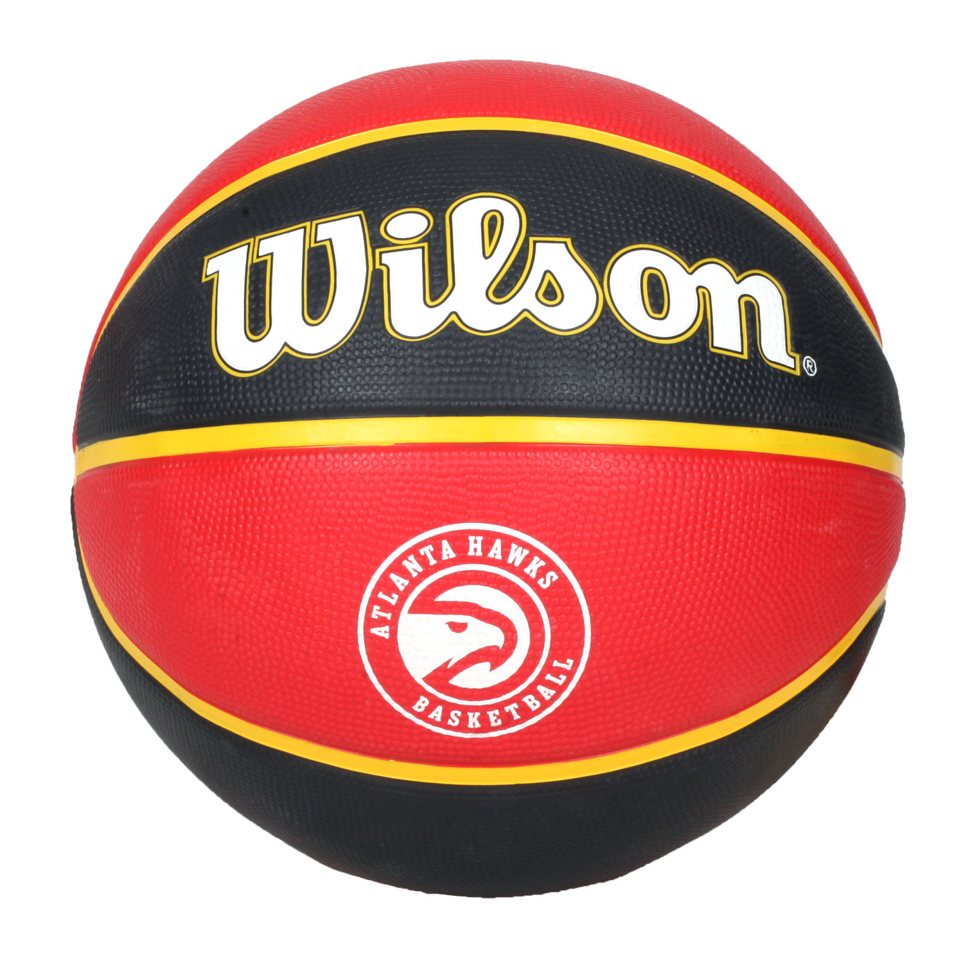 WILSON NBA隊徽系列21' 老鷹隊橡膠籃球#7 WTB1300XBATL - 黑紅黃白