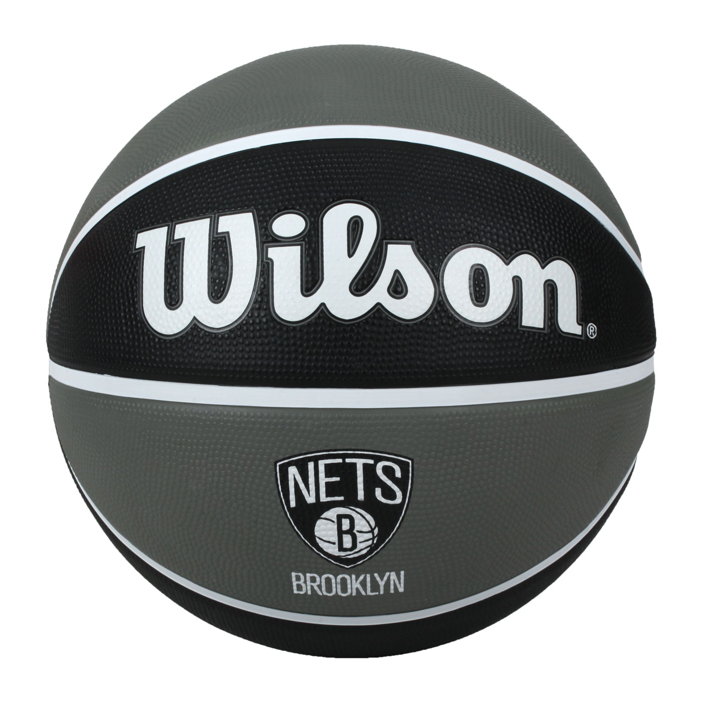 WILSON NBA隊徽系列21'橡膠籃球#7 WTB1300XBBRO - 黑灰白