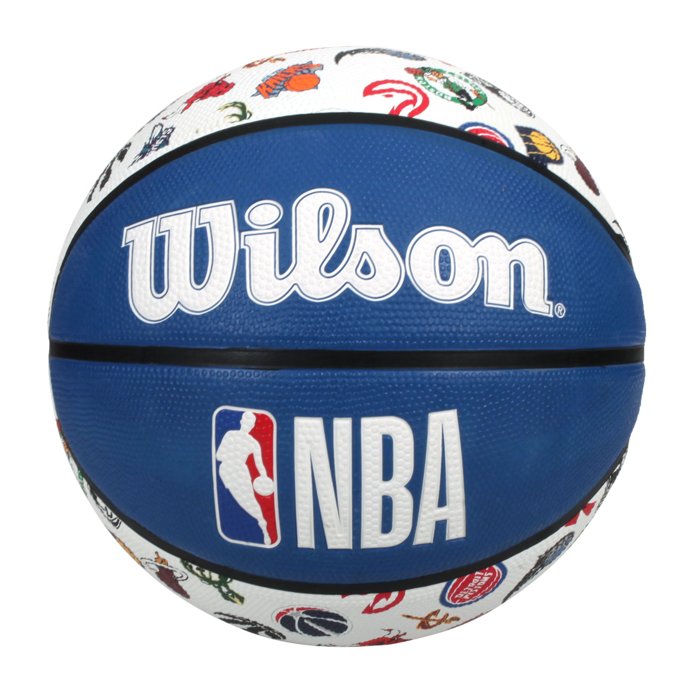 WILSON NBA ALL TEAM 隊徽橡膠籃球#7 WTB1301XBNBA - 白紅藍黃綠