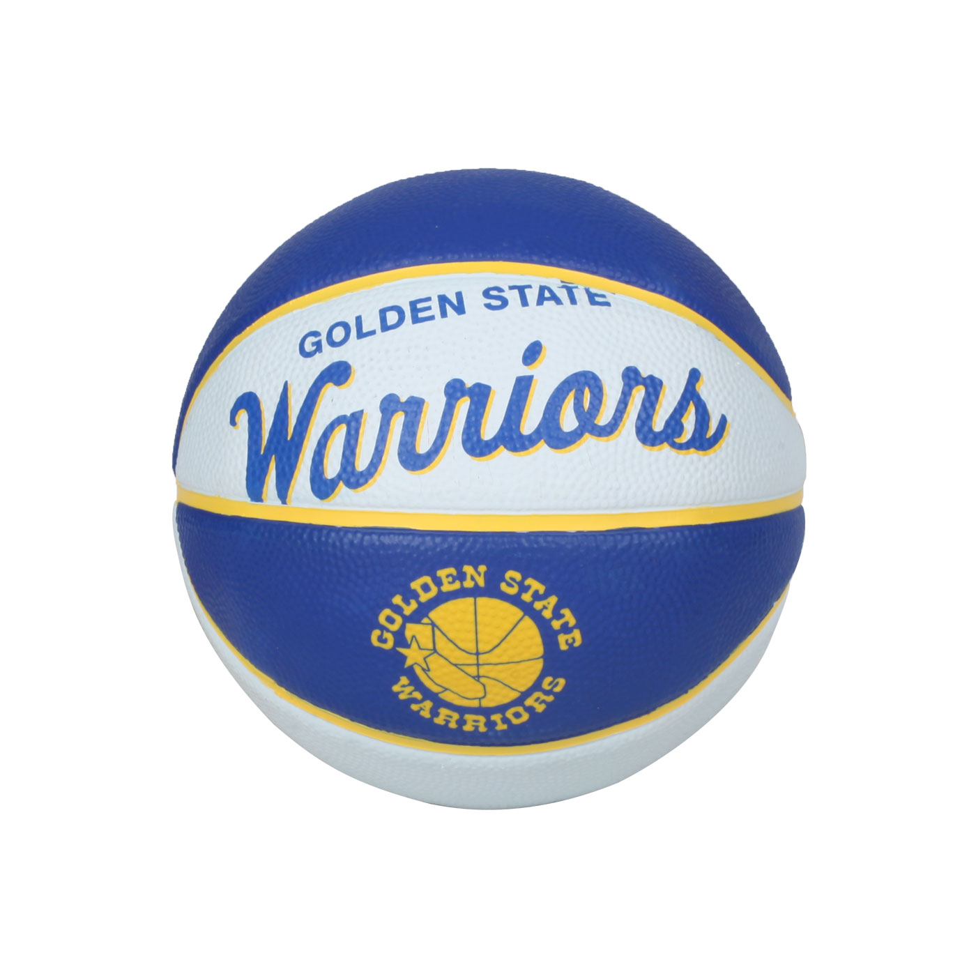 WILSON NBA隊徽系列橡膠籃球-復古勇士隊#3 WTB3200XBGOL - 藍白黃
