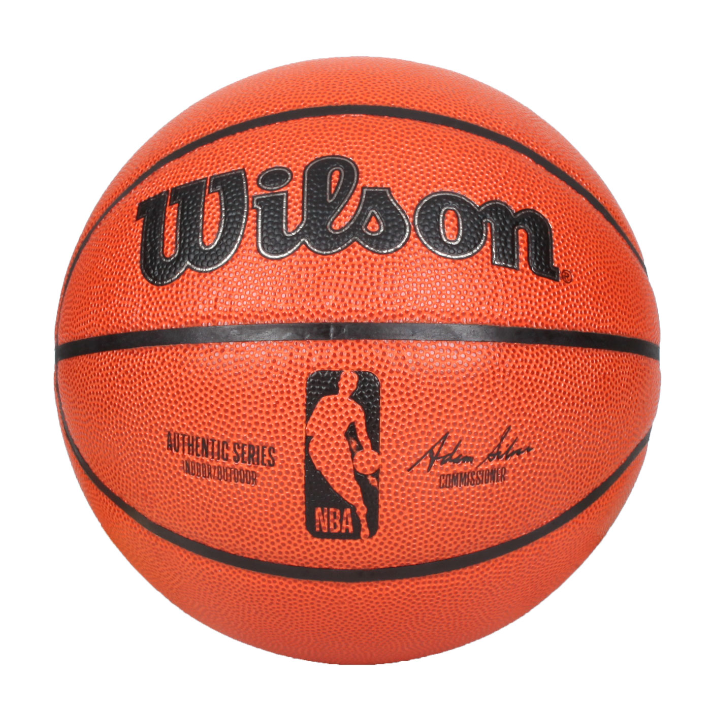WILSON NBA AUTH系列 合成皮籃球 #7 WTB7200XB07 - 暗橘黑炫綠