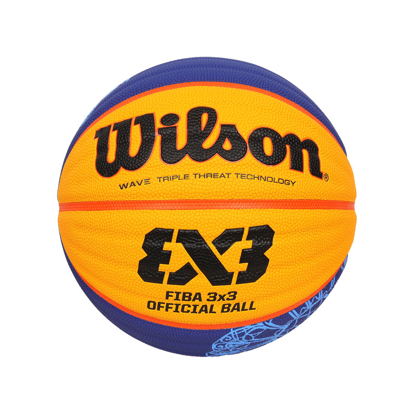 WILSON FIBA 3X3指定用球PARIS合成皮籃球#6  WZ1011502XB6F - 丈青橘黃