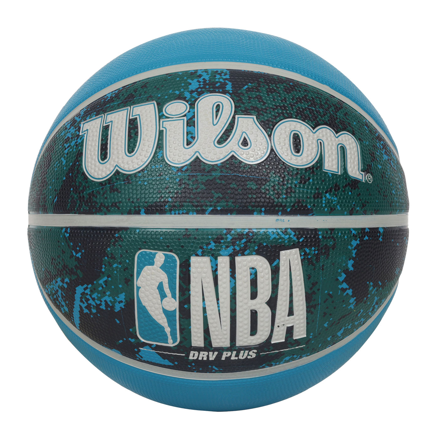 WILSON NBA DRV系列 PLUS VIBE #7橡膠籃球   WZ3012602XB7A - 湖水藍綠白