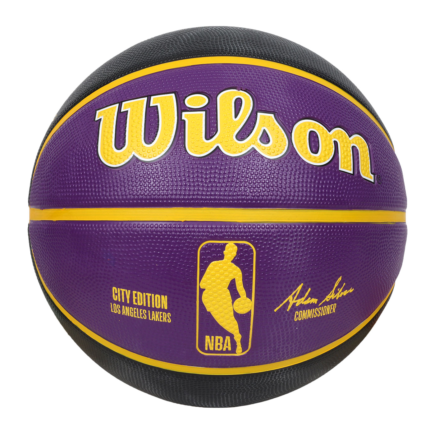 WILSON NBA城市系列-湖人-橡膠籃球#7  WZ4024214XB7 - 紫黑黃