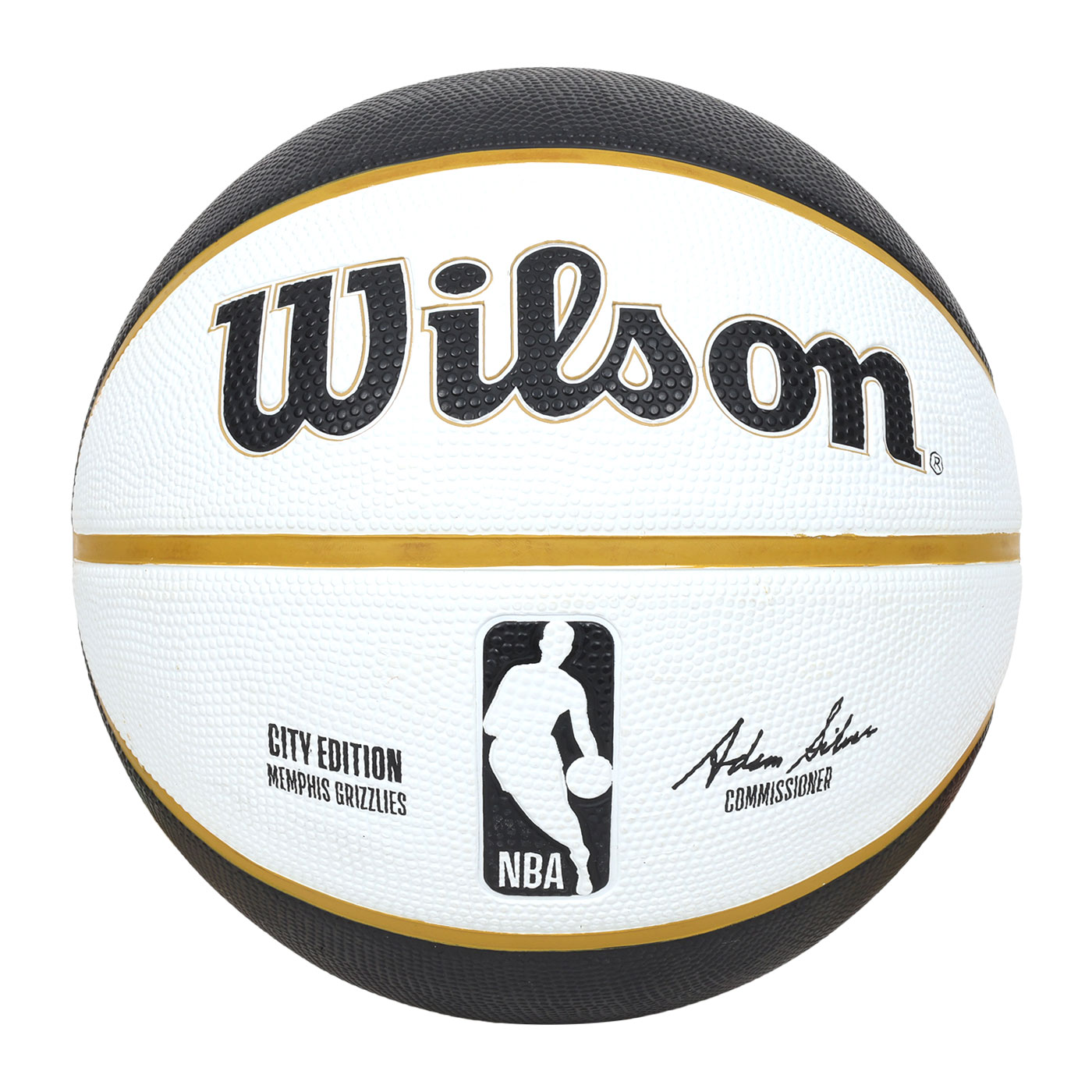 WILSON NBA城市系列-灰熊-橡膠籃球#7  WZ4024215XB7 - 白黑棕